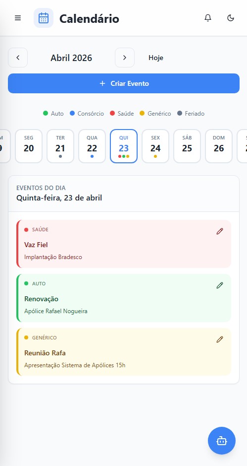 Calendário mobile